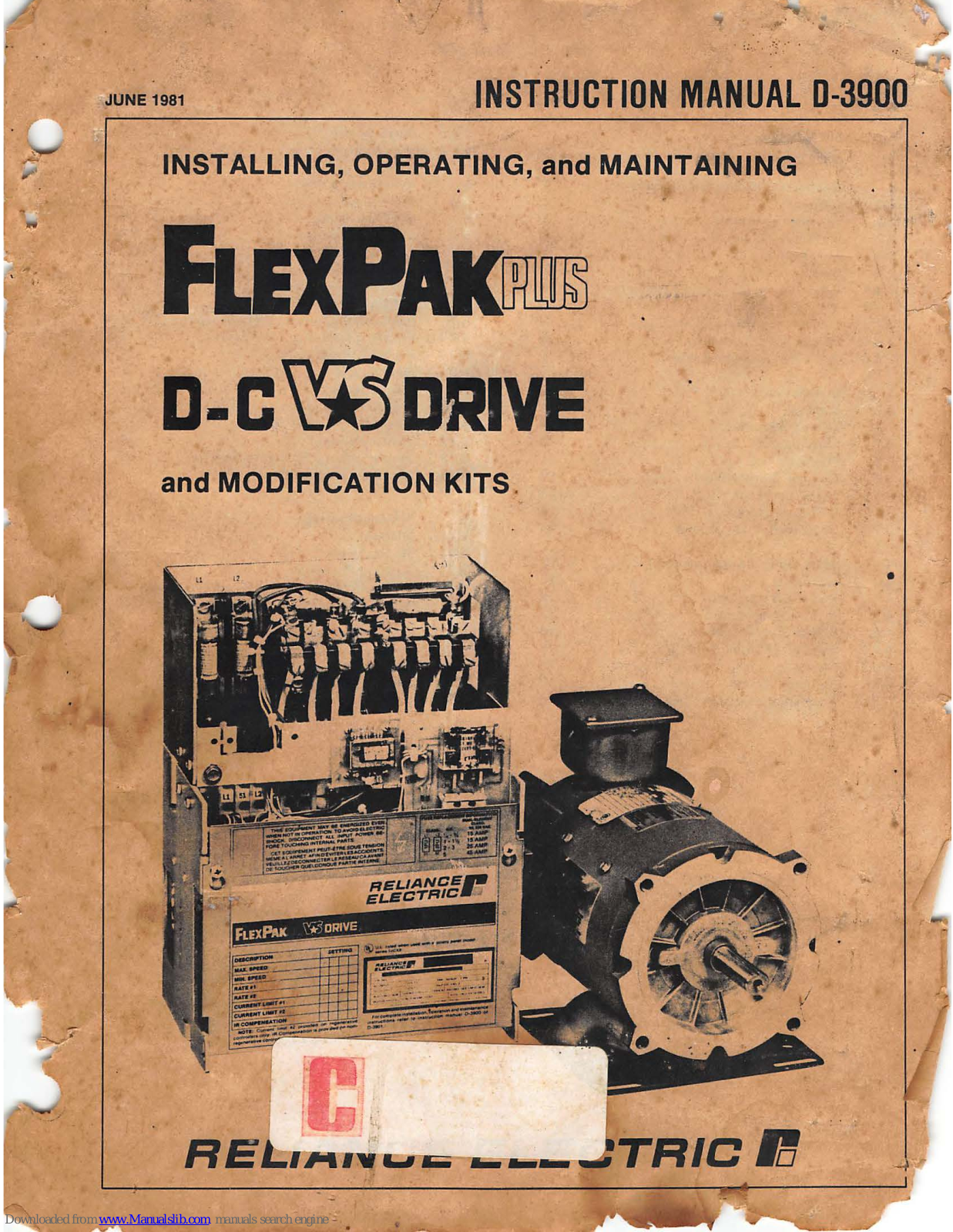 Reliance D-3900 Installing, Operating & Maintaining - ManualMachine.com