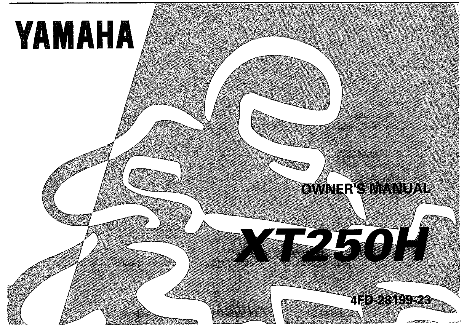 Yamaha XT250 H 1996 Owner's manual