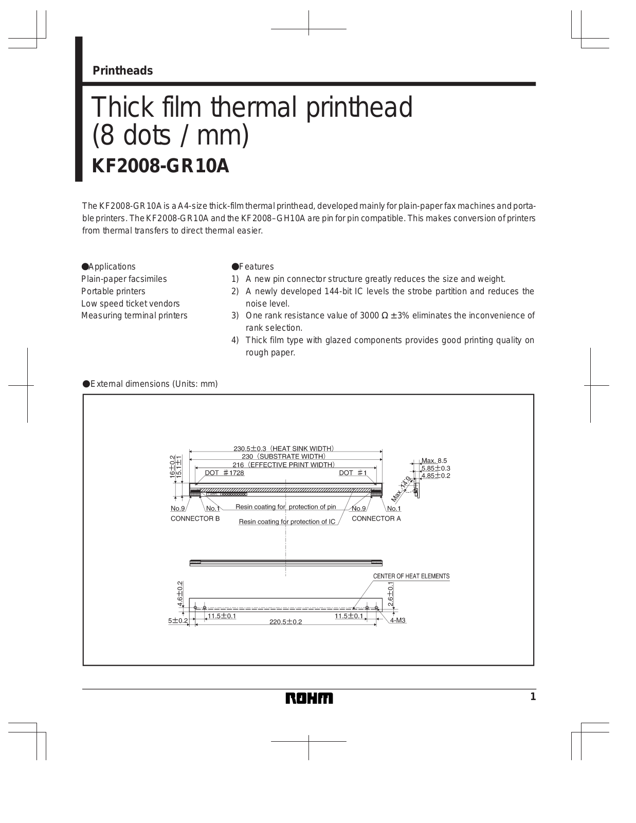 ROHM KF2008-GR10A Datasheet