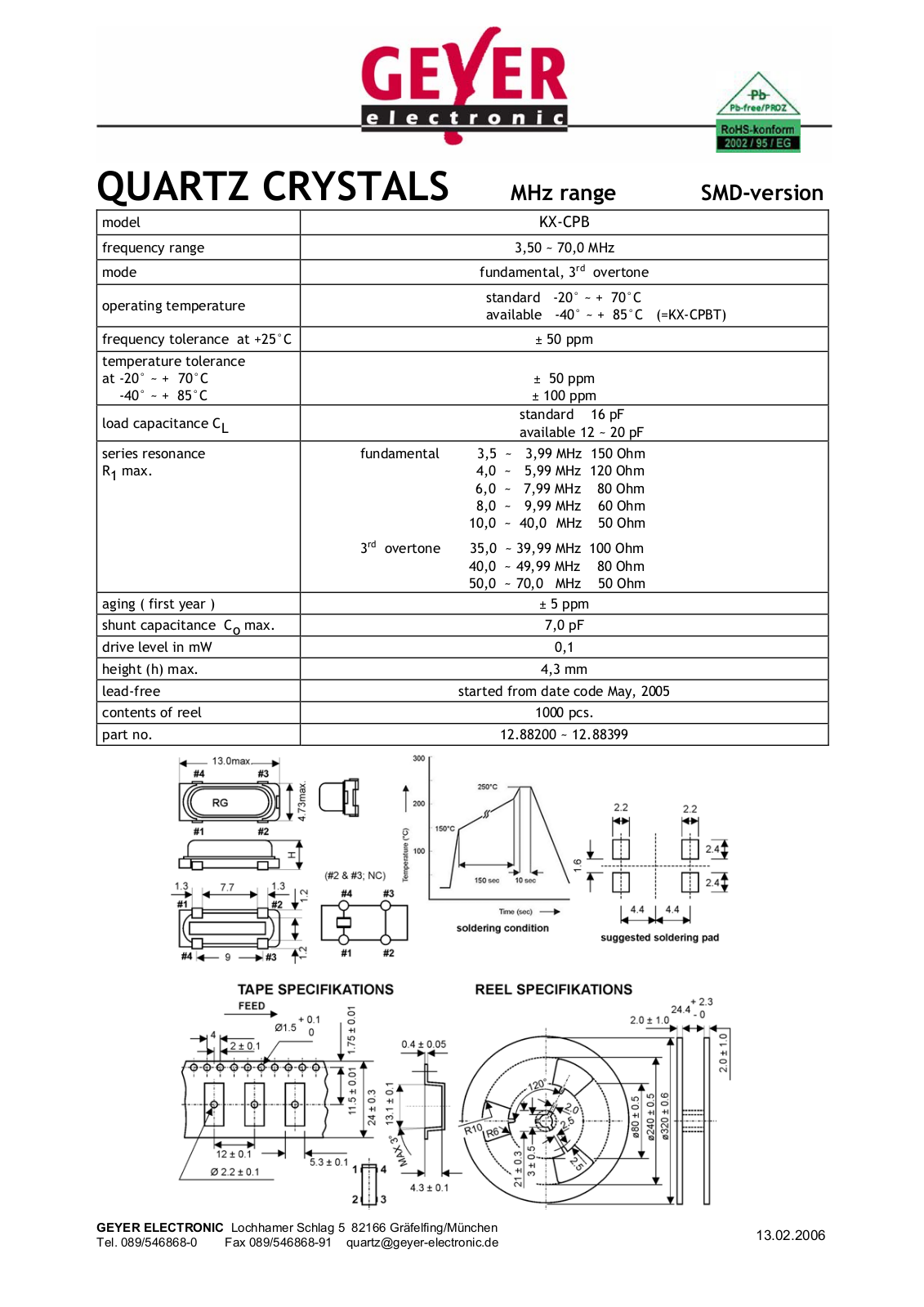 Datasheet KX-СРВ Datasheet (Rainbow Electronics) - ManualMachine.com