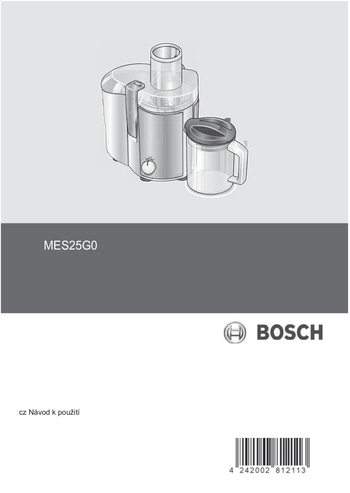 Bosch MES25G0 User Manual