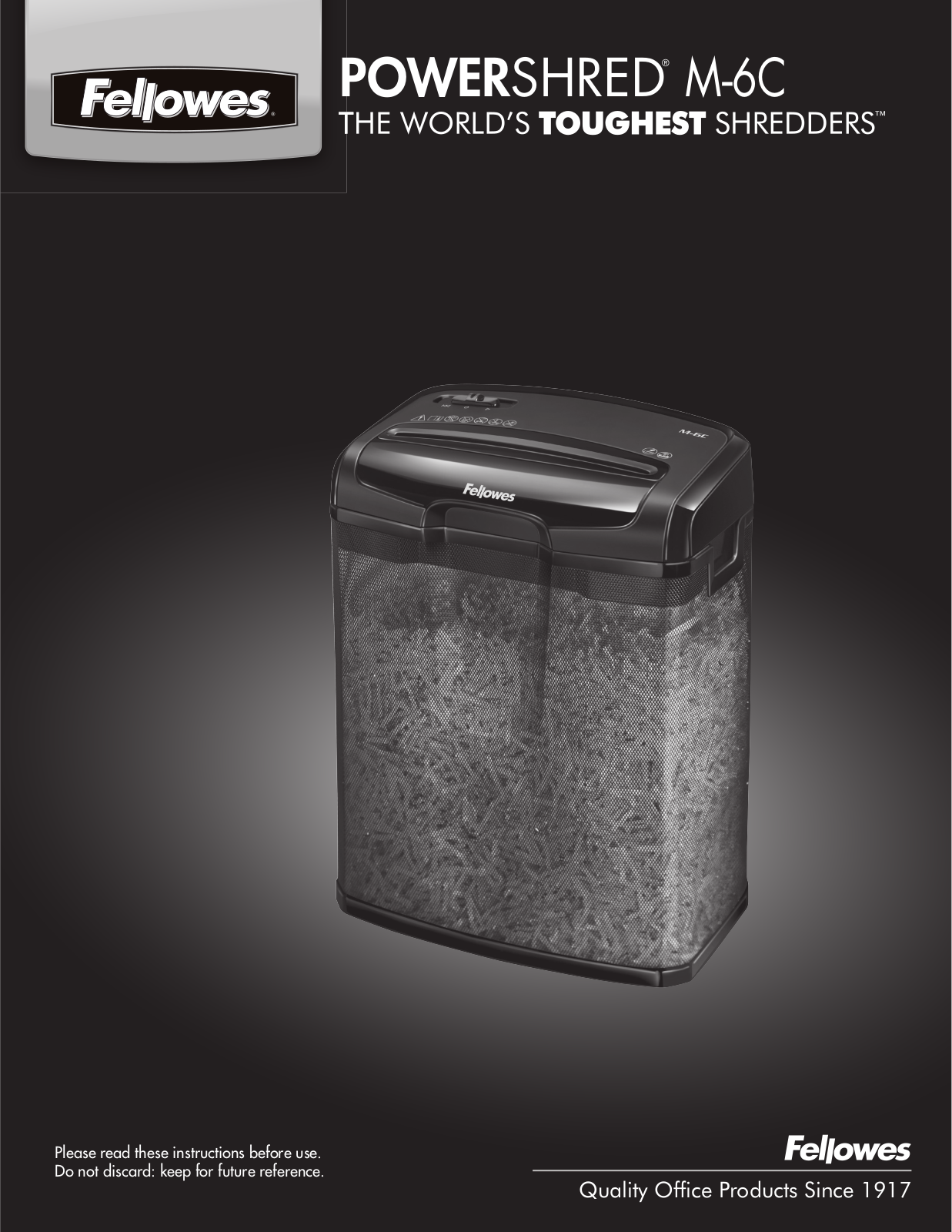 Fellowes Powershred M-6C User manual