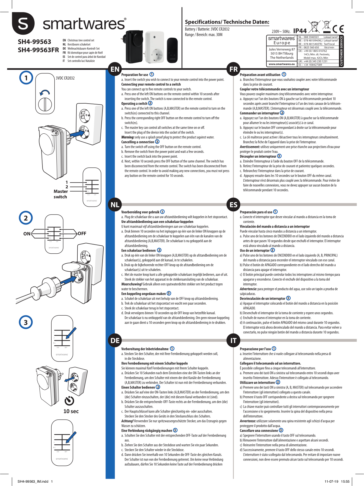 Smartwares SH4-99563 User guide