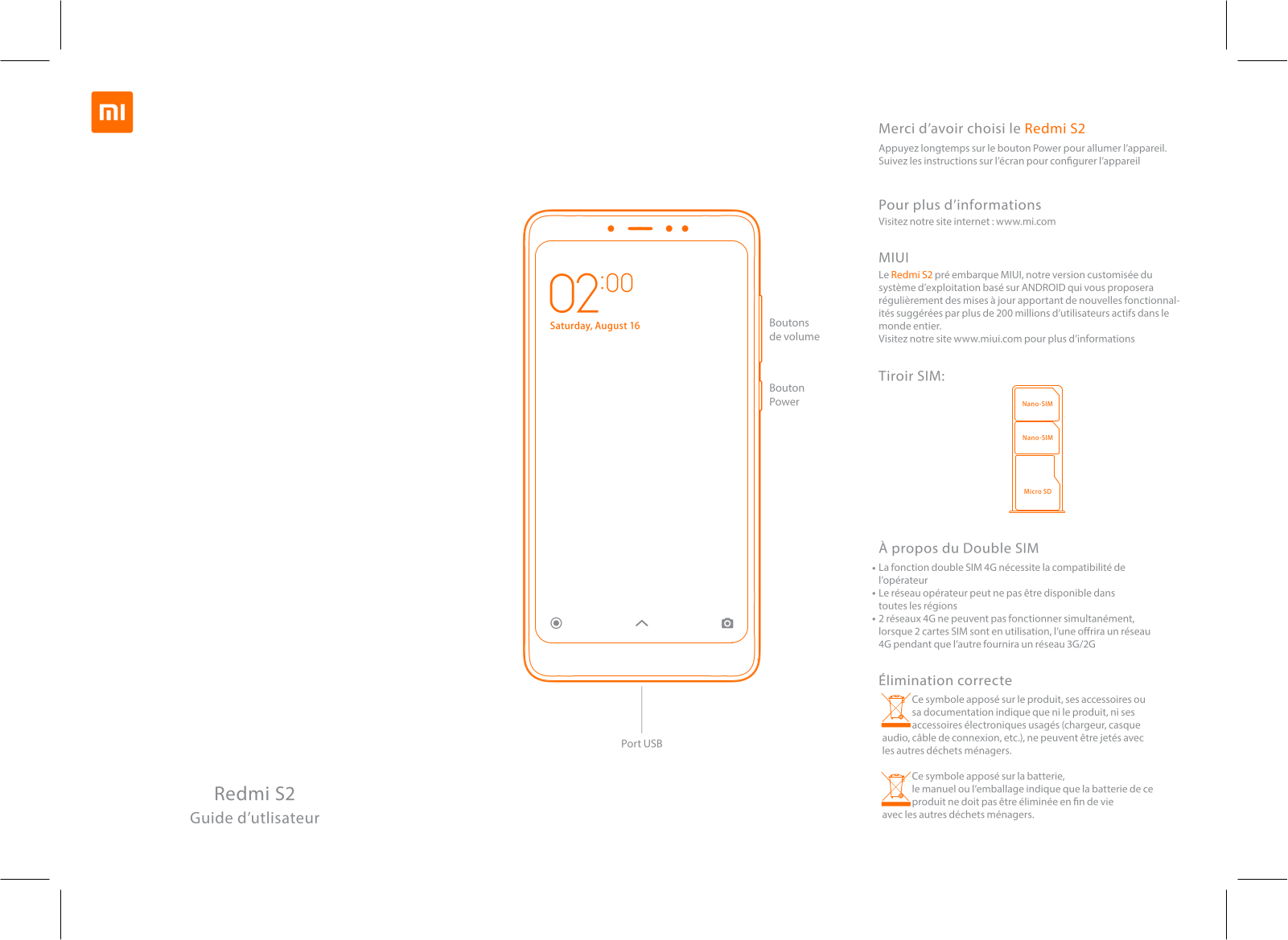 XIAOMI Redmi S2 Instruction Manual