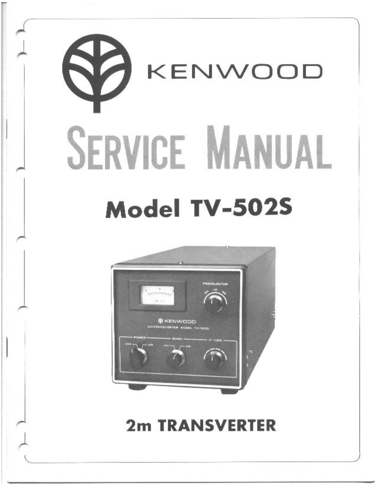 Kenwood TV-502-S Service Manual