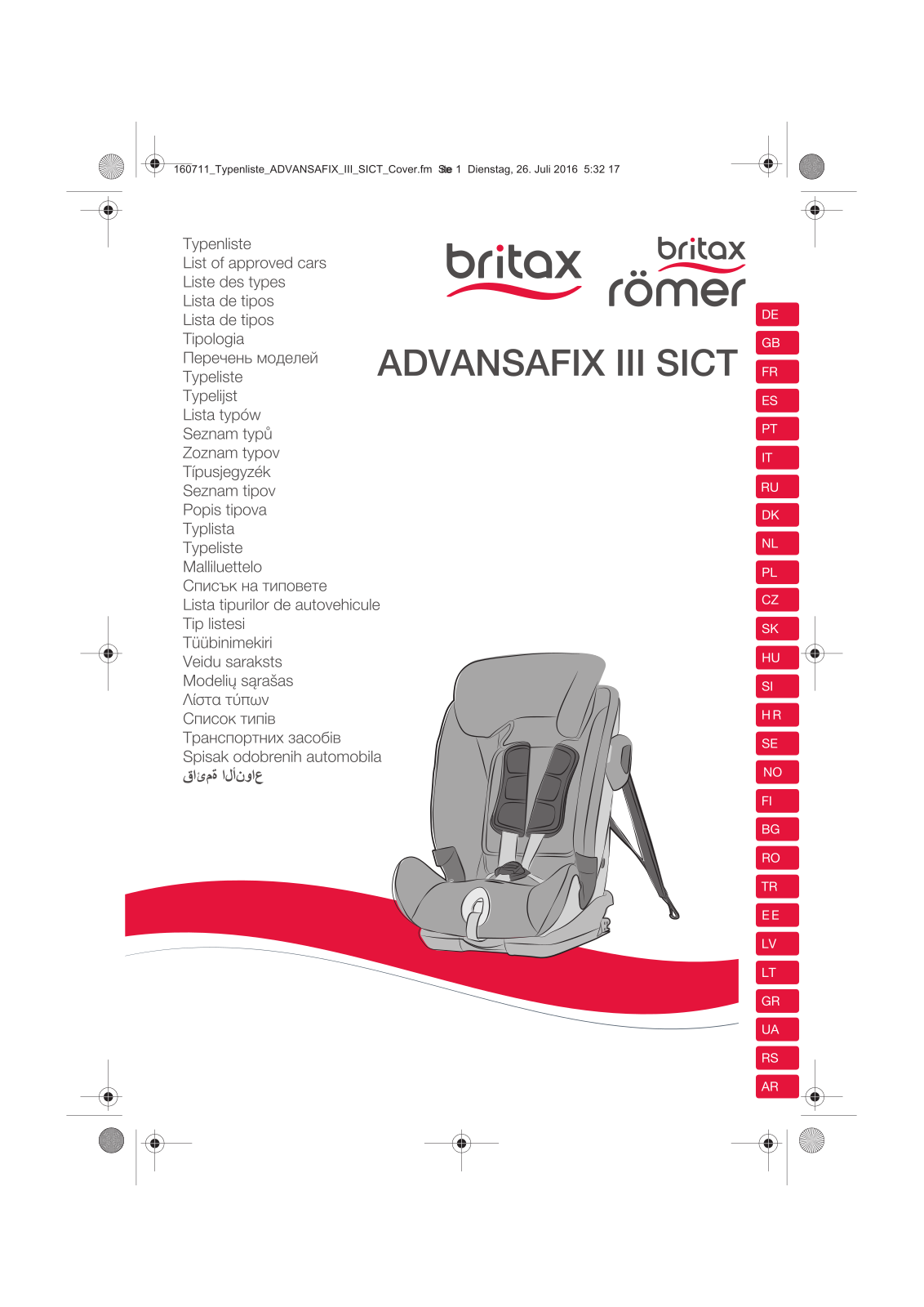 Britax/Römer ADVANSAFIX III User Manual