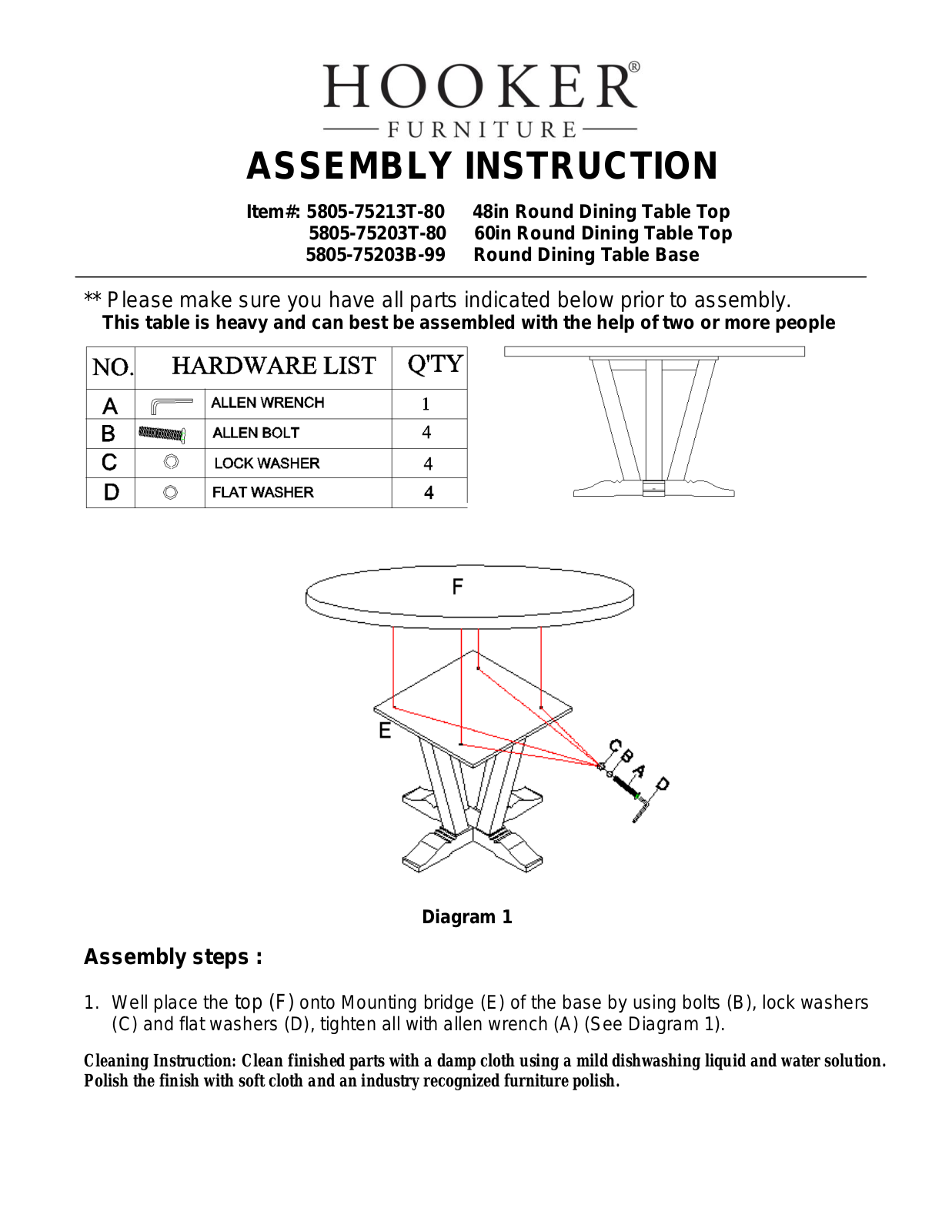 Hooker 5805-75213T-80, 5805-75203T-80, 5805-75203B-99 Assembly Instructions - ManualMachine.com