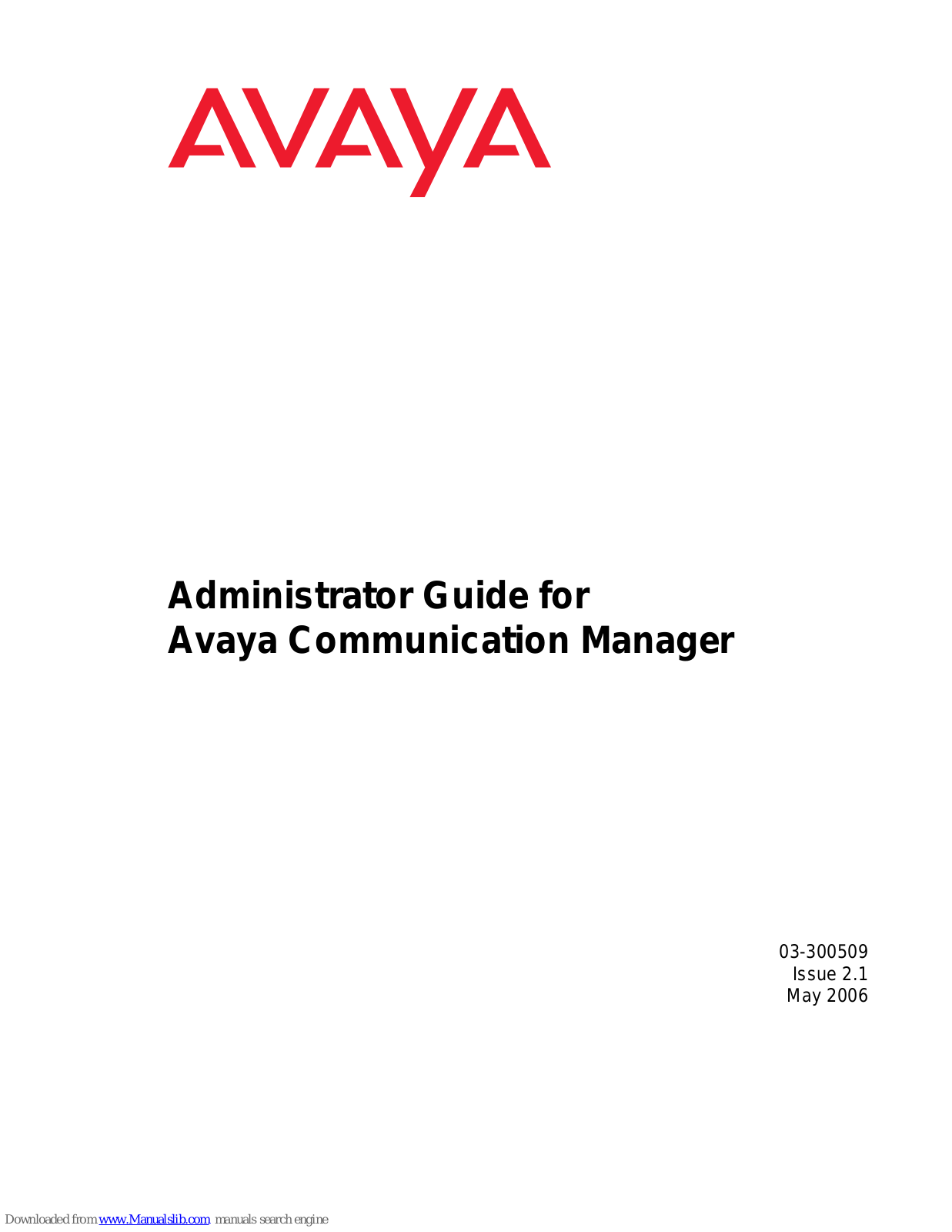 Avaya Communication Manager Administrator's Manual