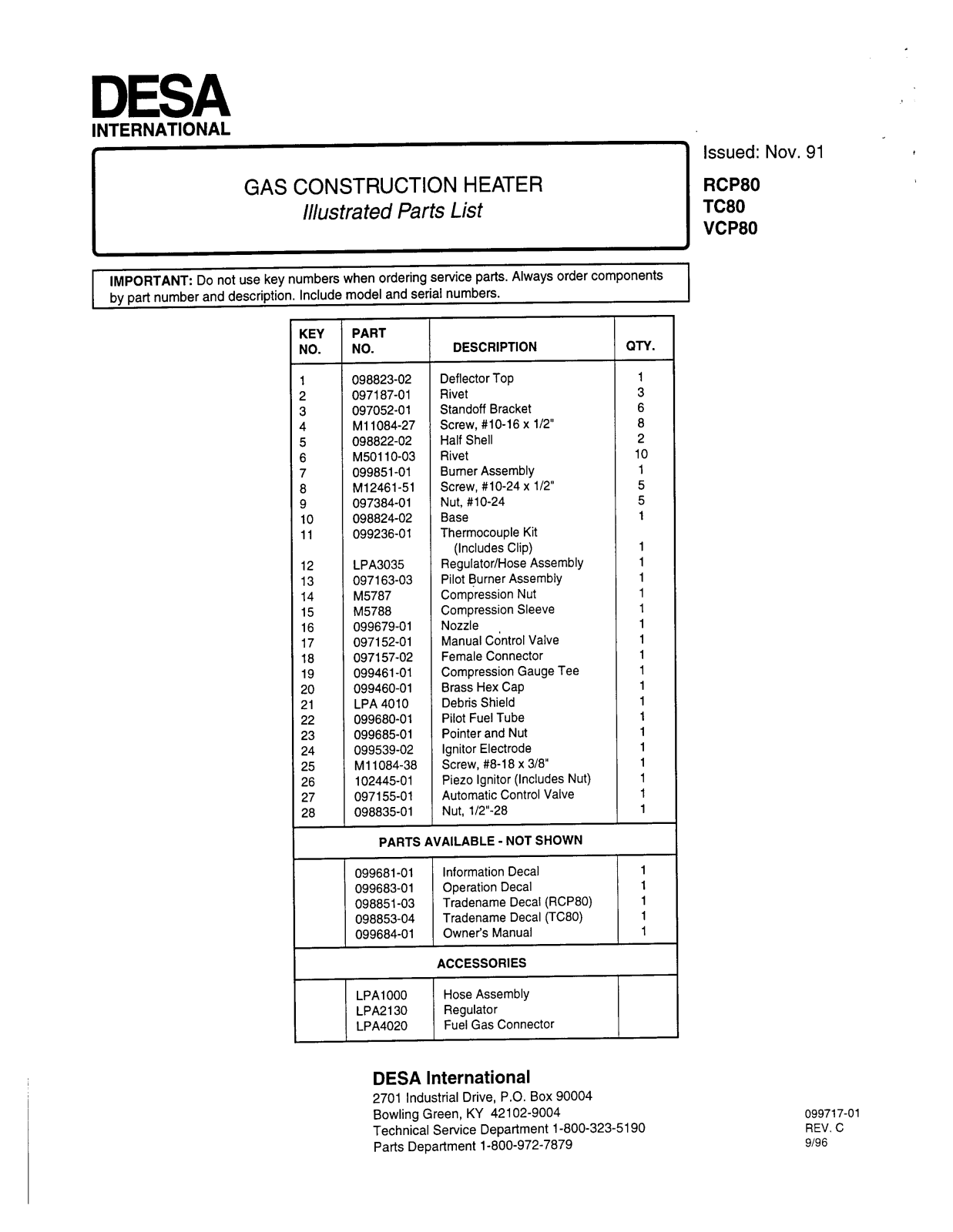 Desa Tech VPC80 Owner's Manual