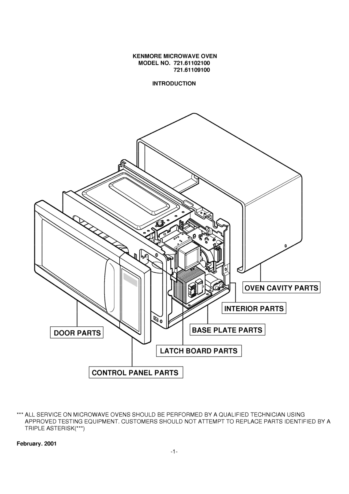 Kenmore 61102 Service Manual