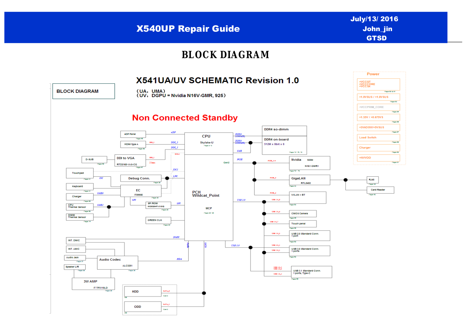 Asus X505ZA Schematics