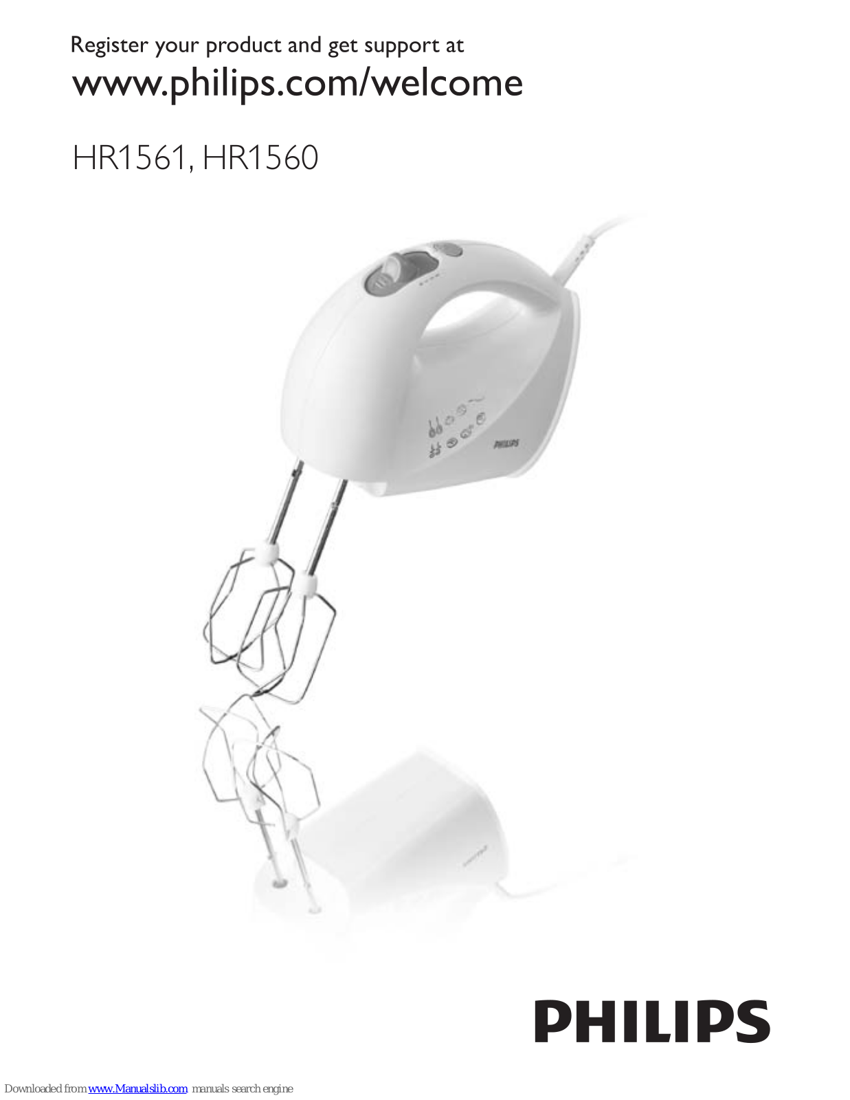 Philips HR1561/55, HR1560/80, HR1561/60, HR1560/21, HR1560/41 User Manual