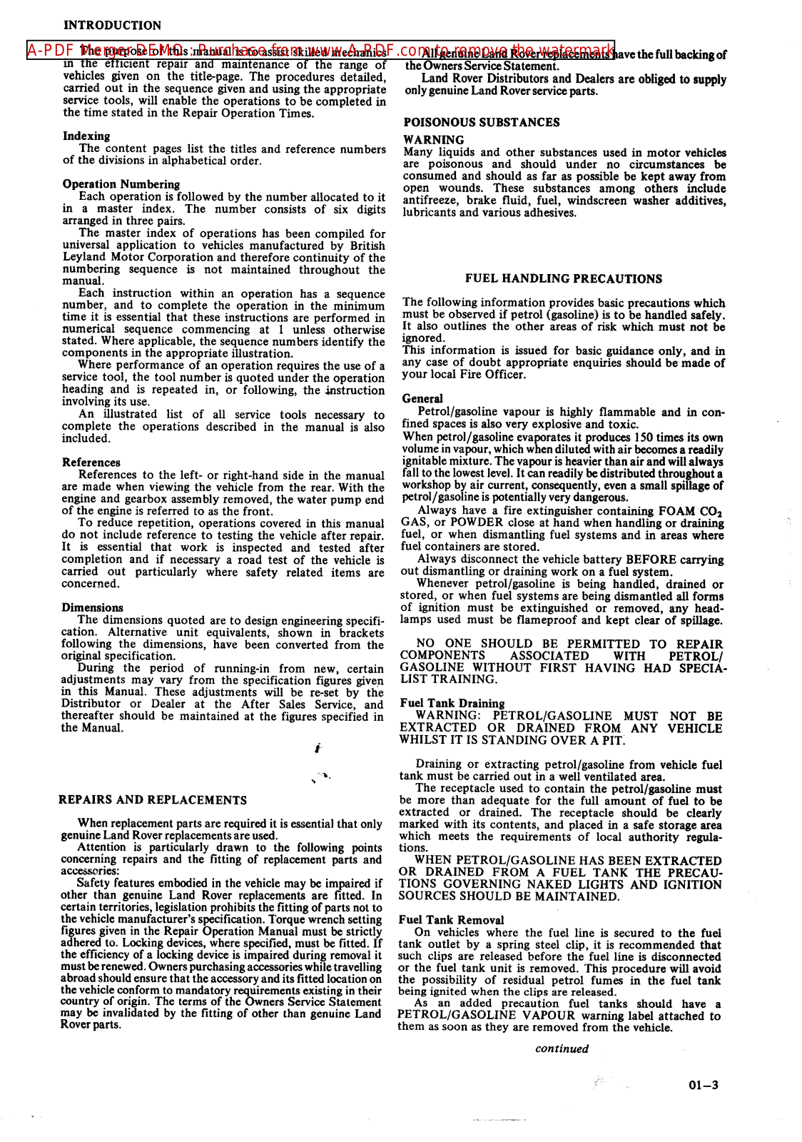 Land Rover III User Manual