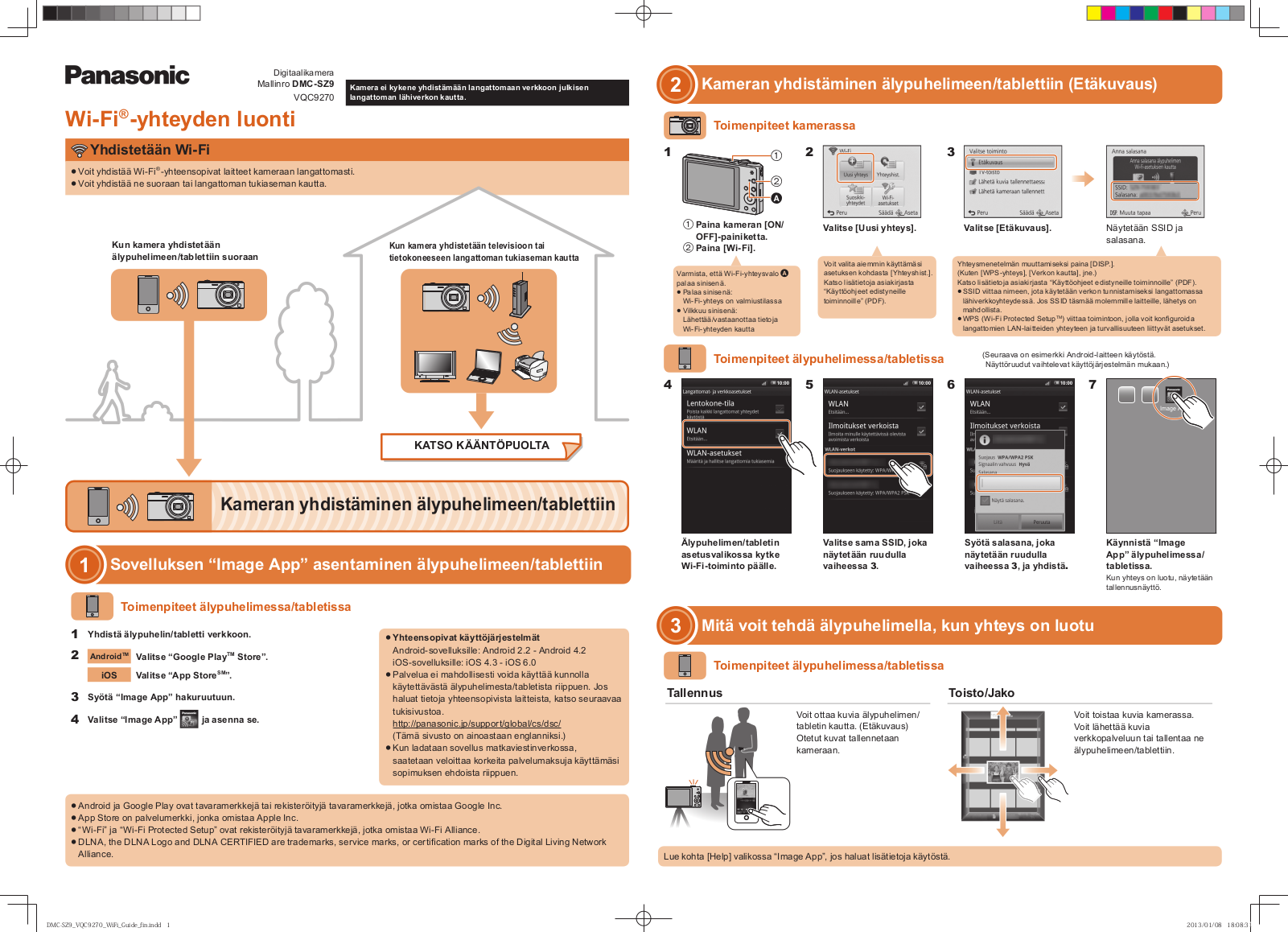 Panasonic DMC-SZ9 Quick start guide