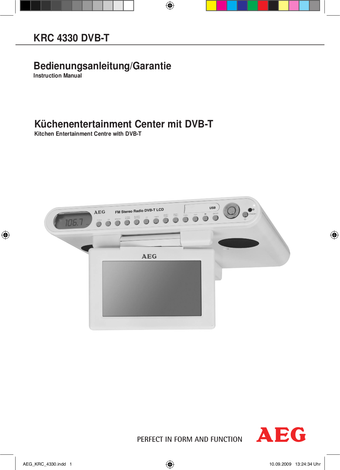 Aeg-electrolux KRC 4330 DVB-T User Manual