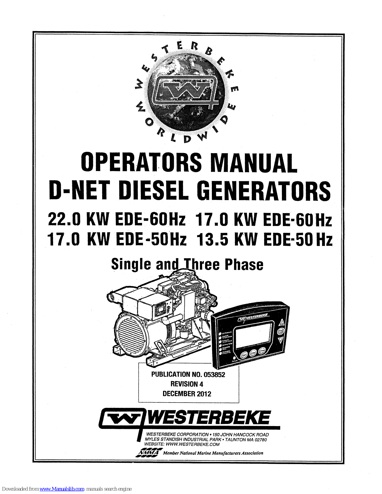 Westerbeke 22.0 KW EDE, 17.0 KW EDE, 13.0 KW EDE, 13.5 KW EDE Operator's Manual - ManualMachine.com