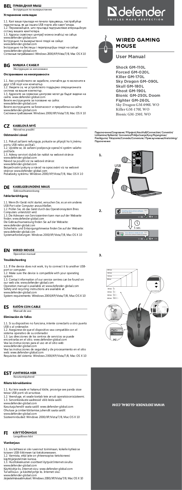 Defender Killer GM-170L User Manual