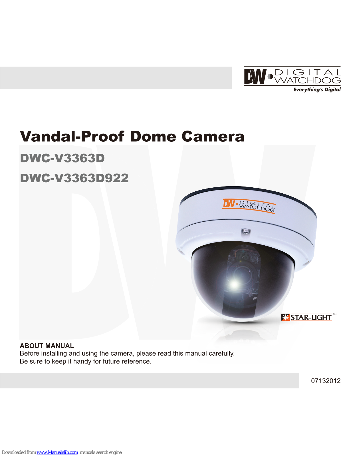 Digital Watchdog DWC-V3363D922 User Manual