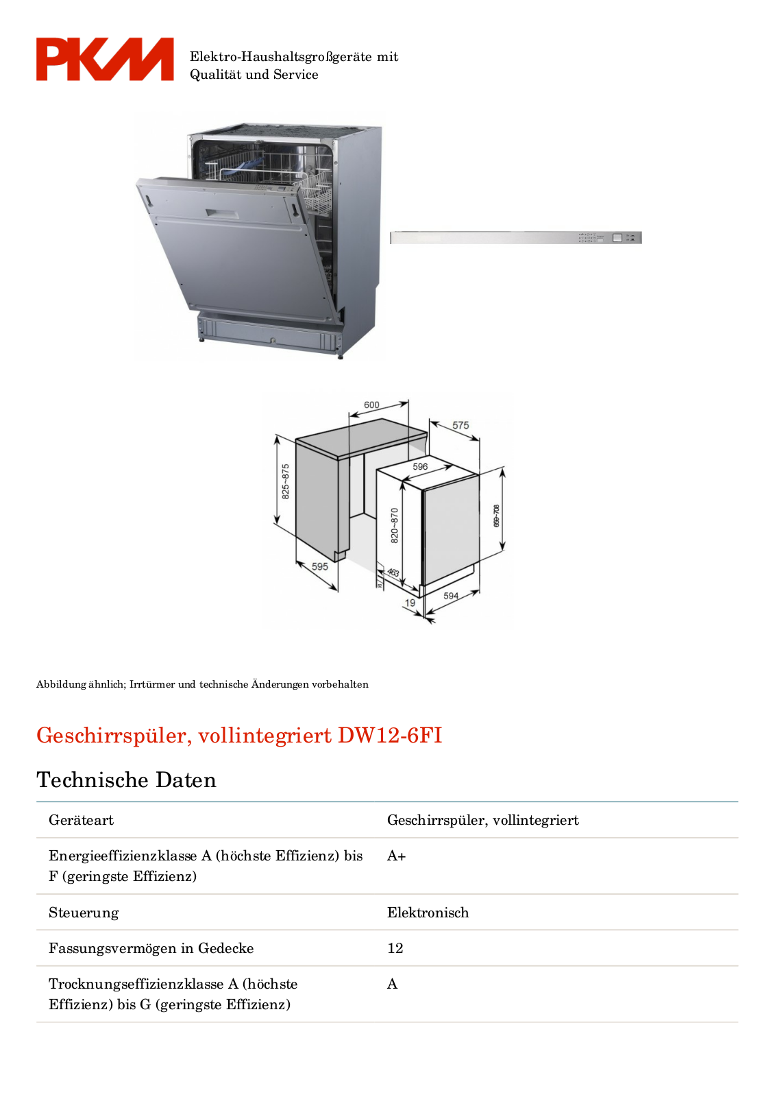 PKM DW12-6FI User Manual