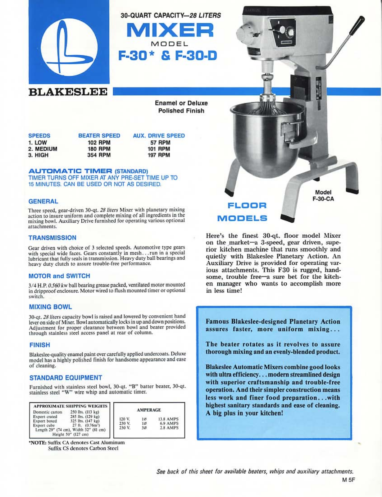 Blakeslee F-30, F-30-D General Manual