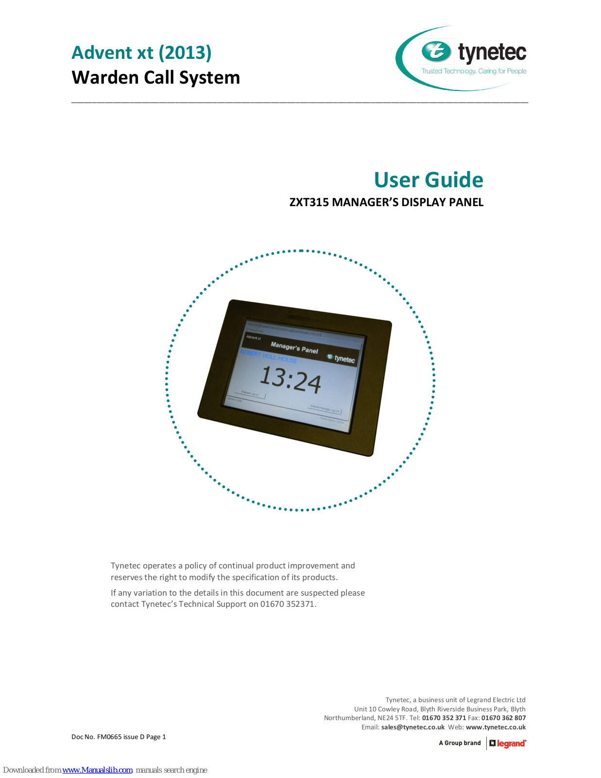 Tynetec ZXT315 User Manual