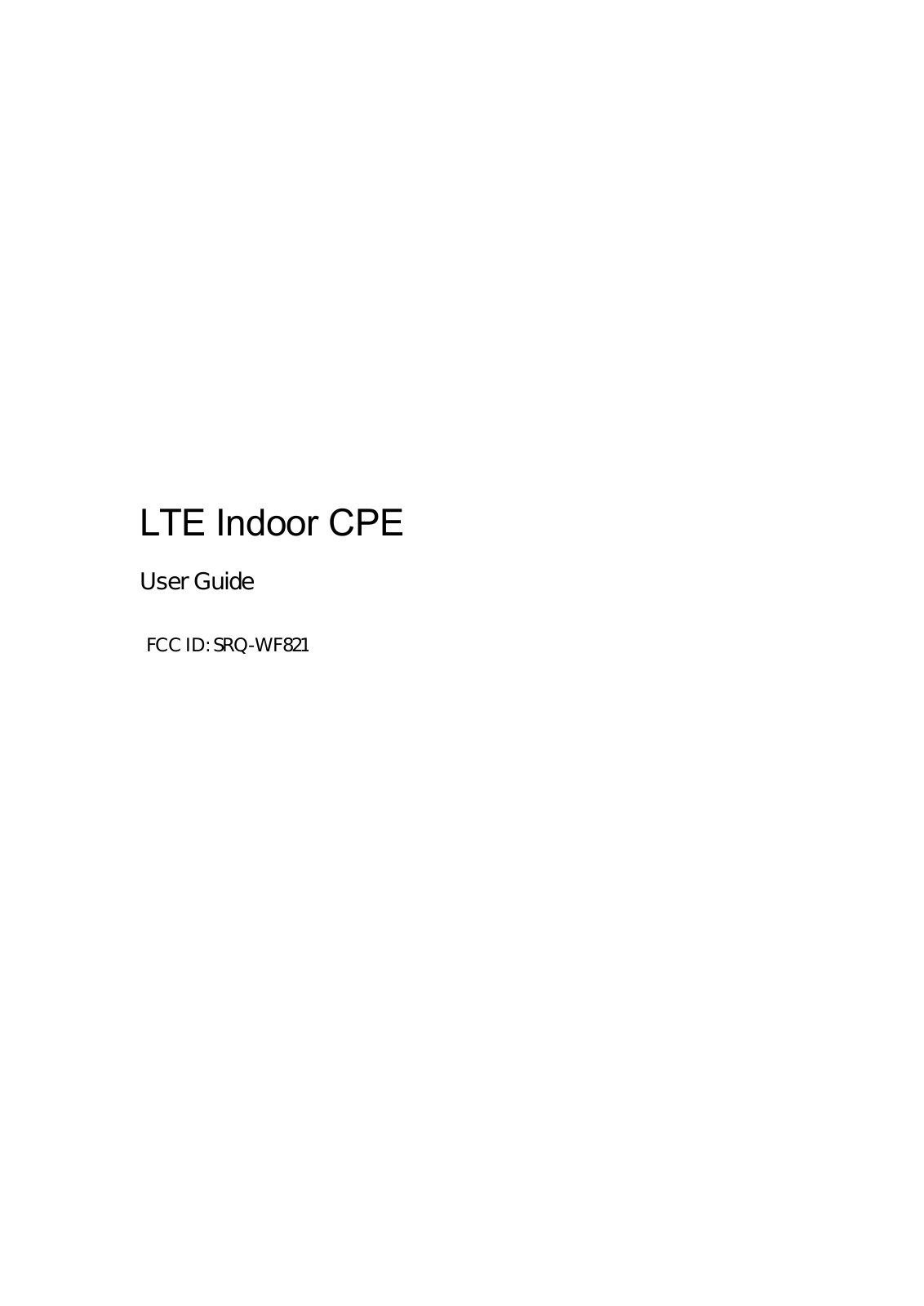 ZTE WF821 User Manual