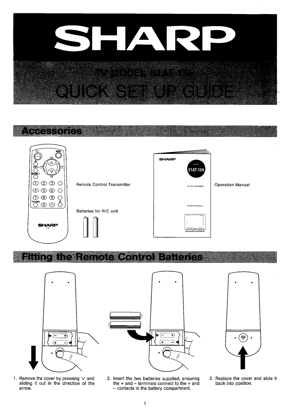 Sharp 51AT-15H User Manual