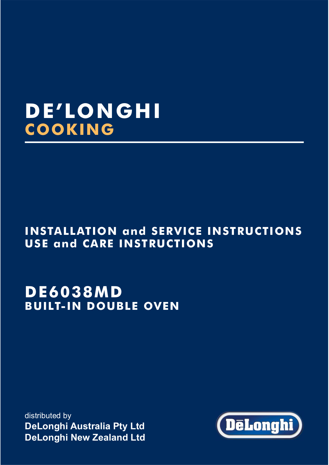 Delonghi DE6038MD User Manual