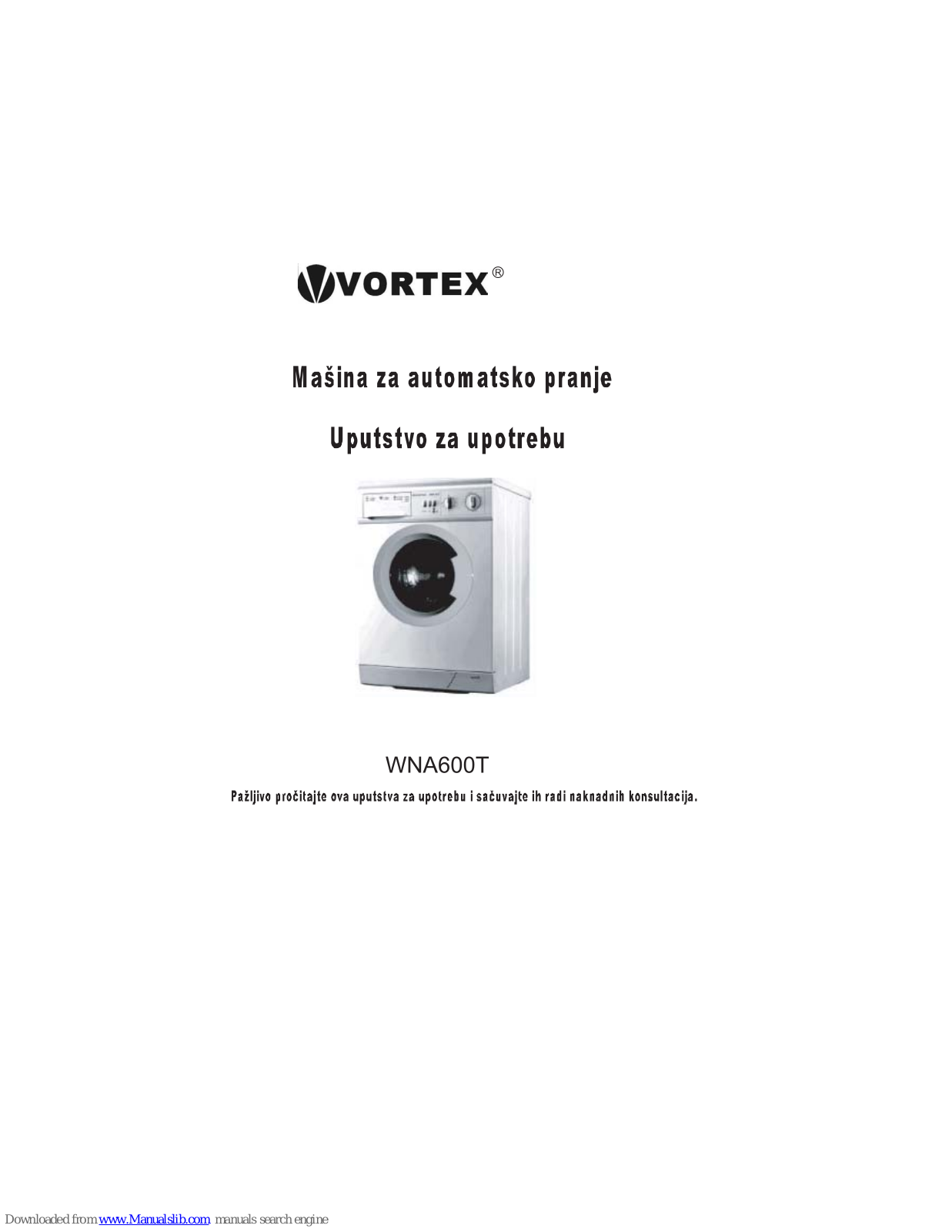 Vortex WNA600T Uputstvo Za Upotrebu Manual