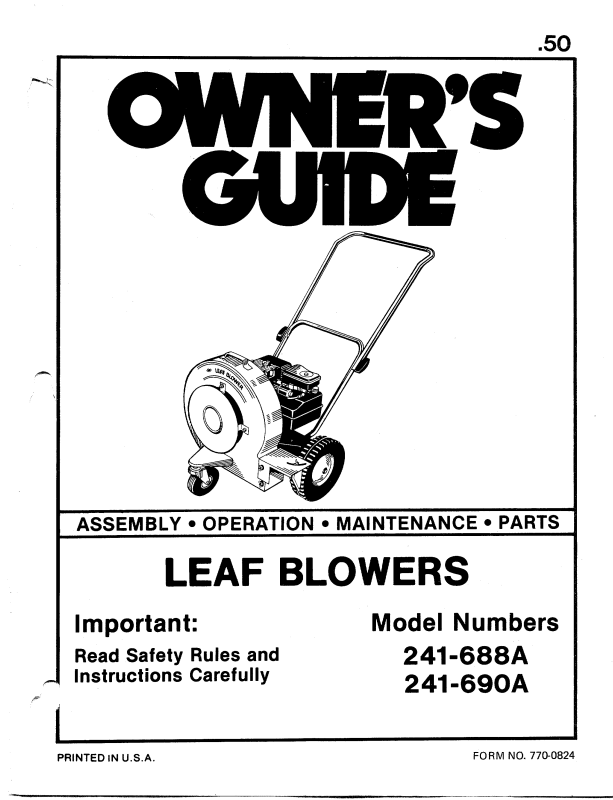 MTD 241-690A User Manual