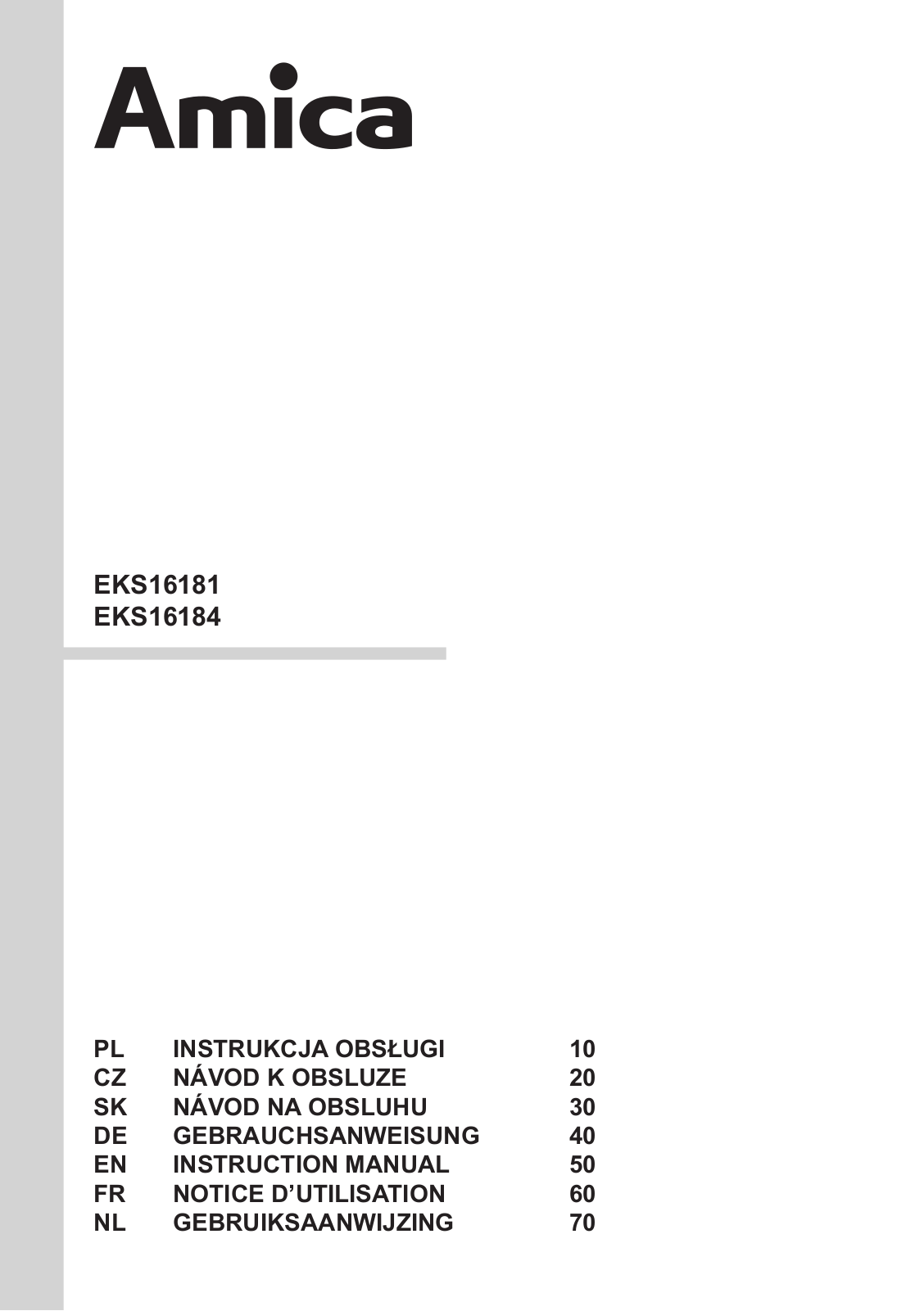 Amica EKS 16184 User Manual