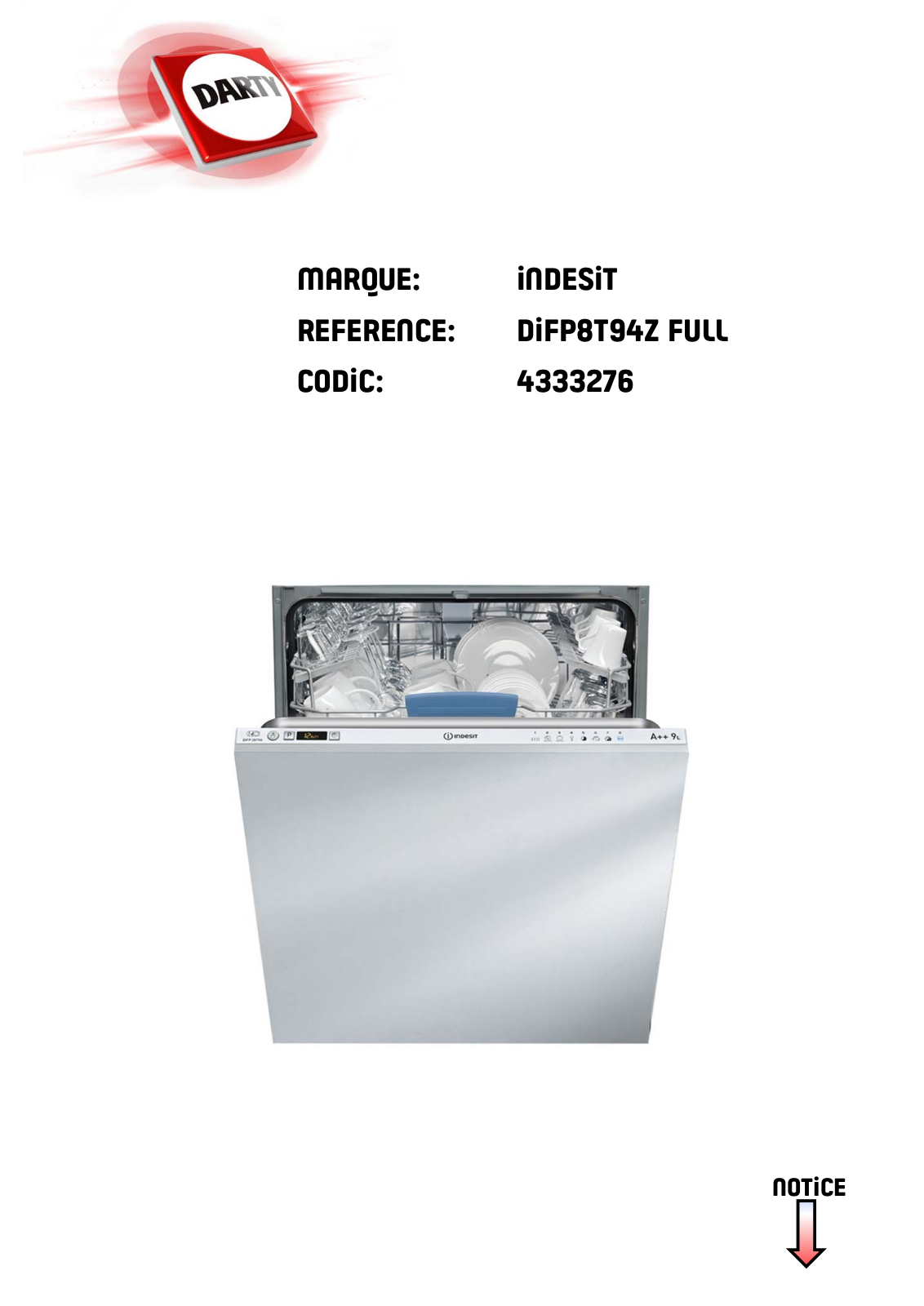 Indesit DIFP8T94Z, CDIFP67T9CFR, CDIFP67T9C User Manual