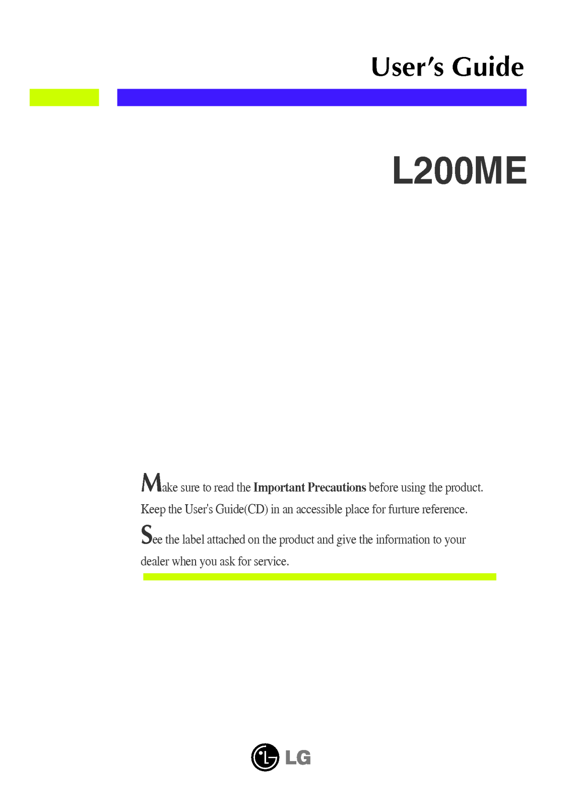 LG L200ME User Manual