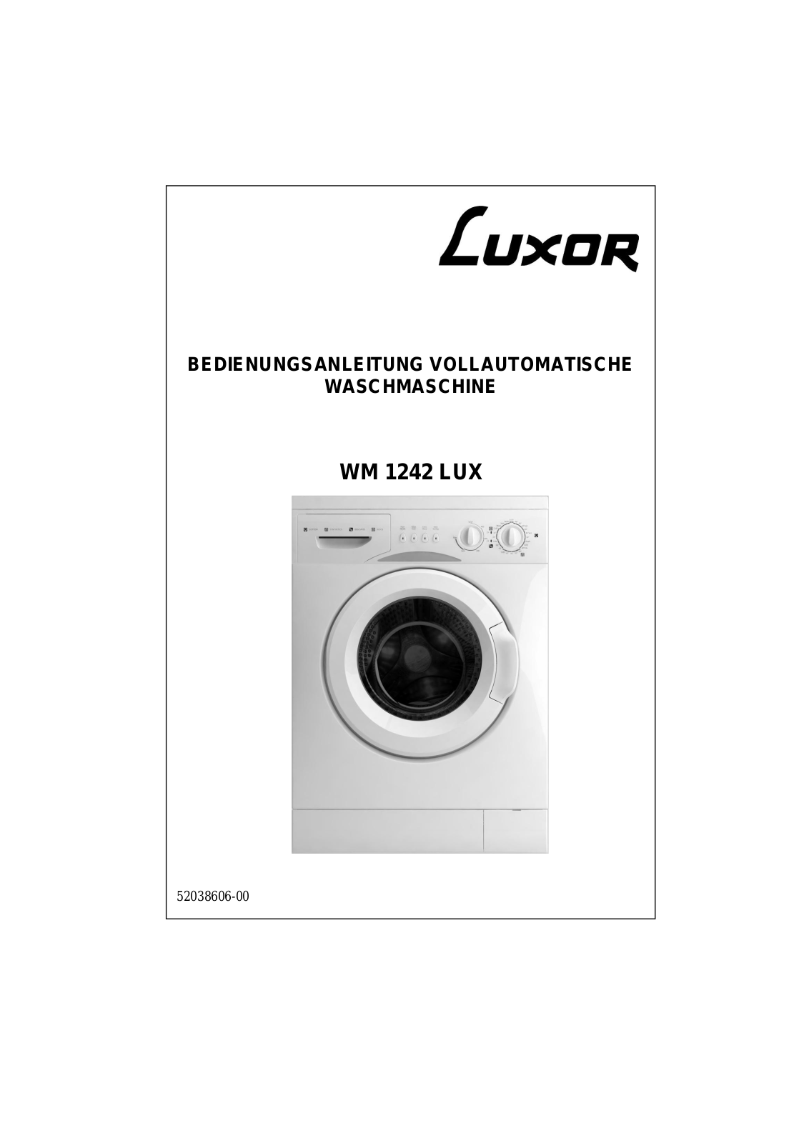 Luxor WM 1242 LUX User Manual