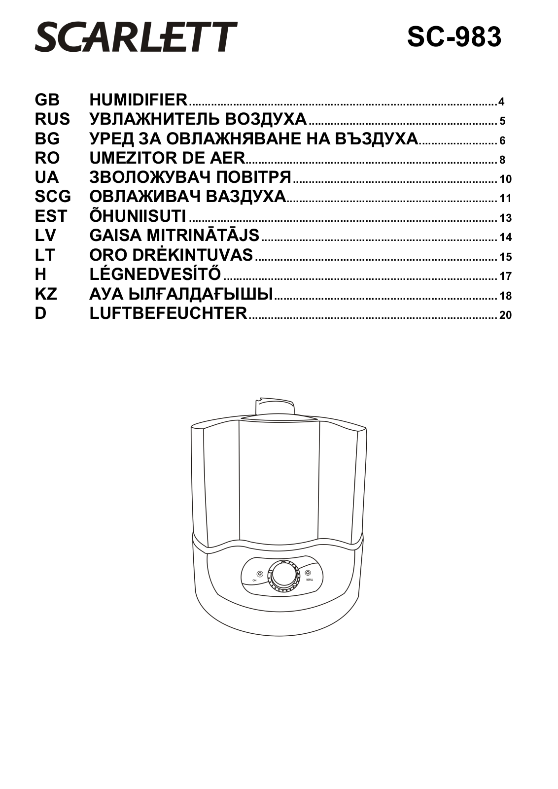 Scarlett SC-983 User manual