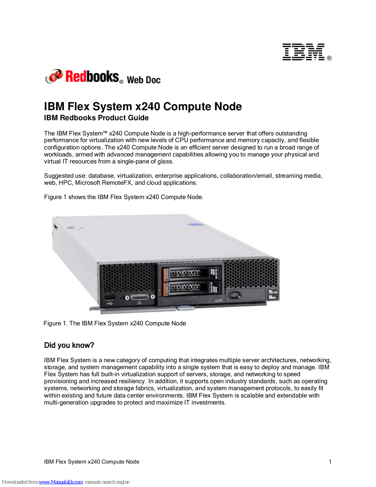 IBM Flex System x240 Compute Node Product Manual