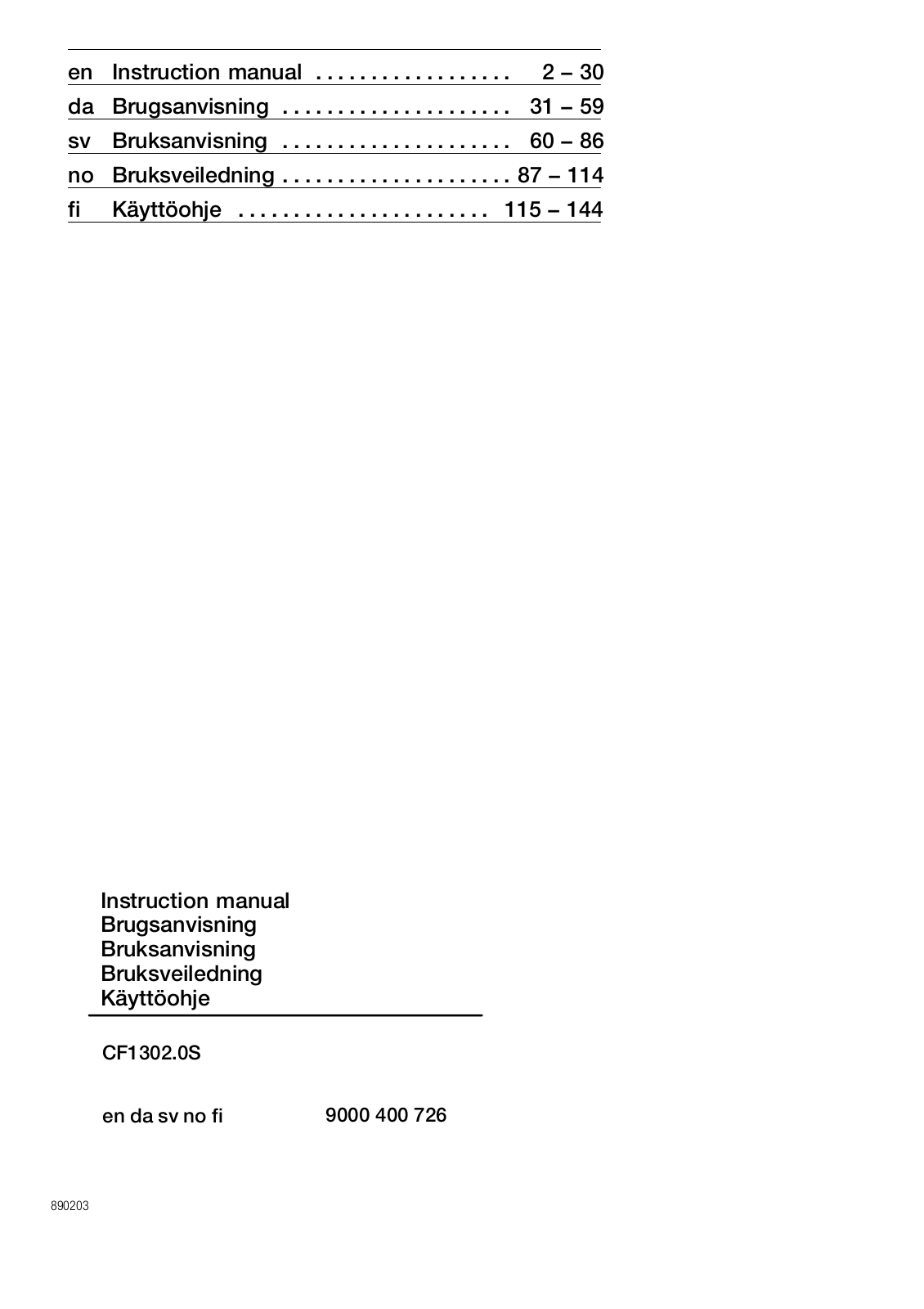 Constructa CF130250S Instructions Manual