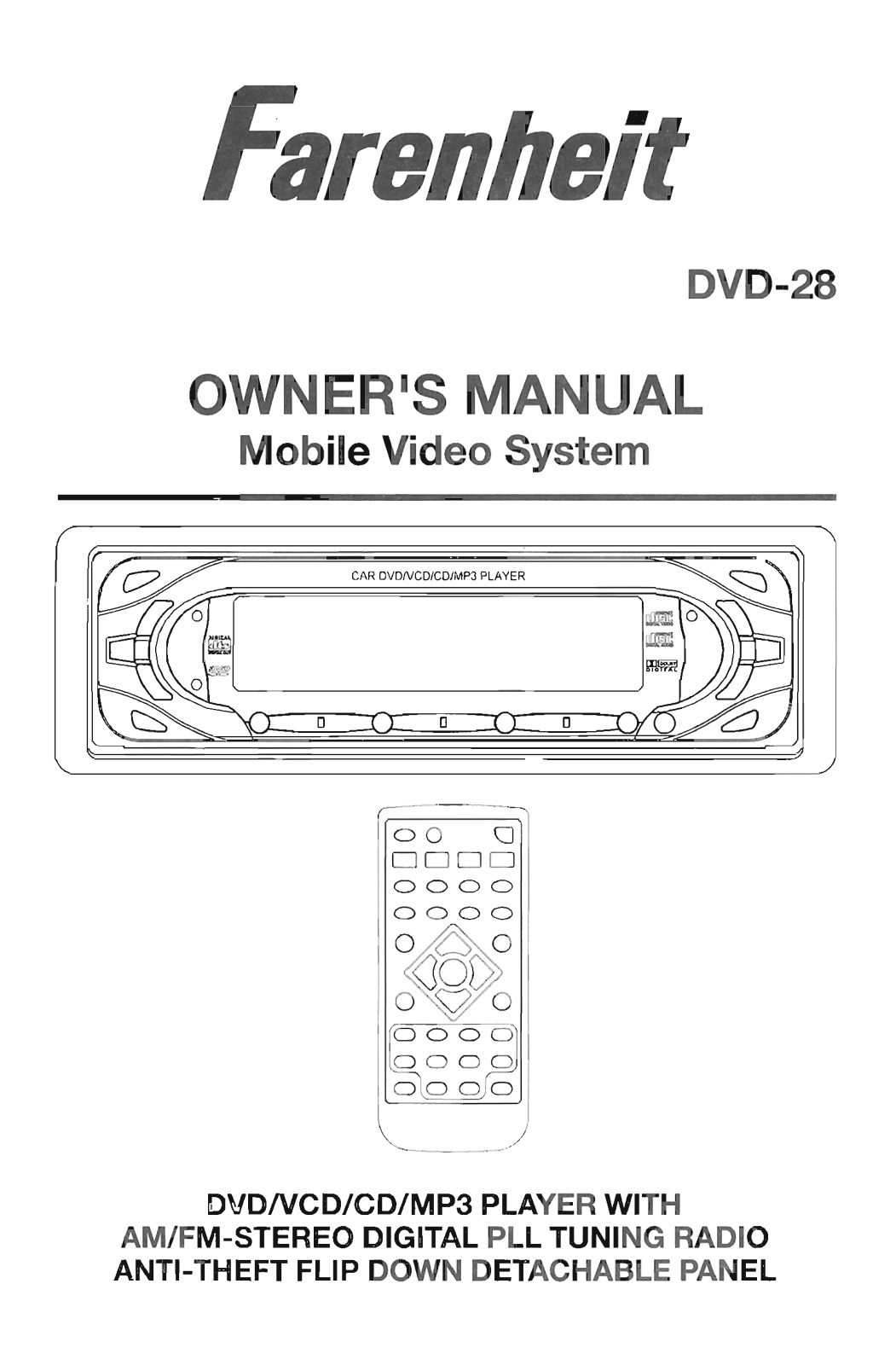 Farenheit Technologies DVD-28 User Manual