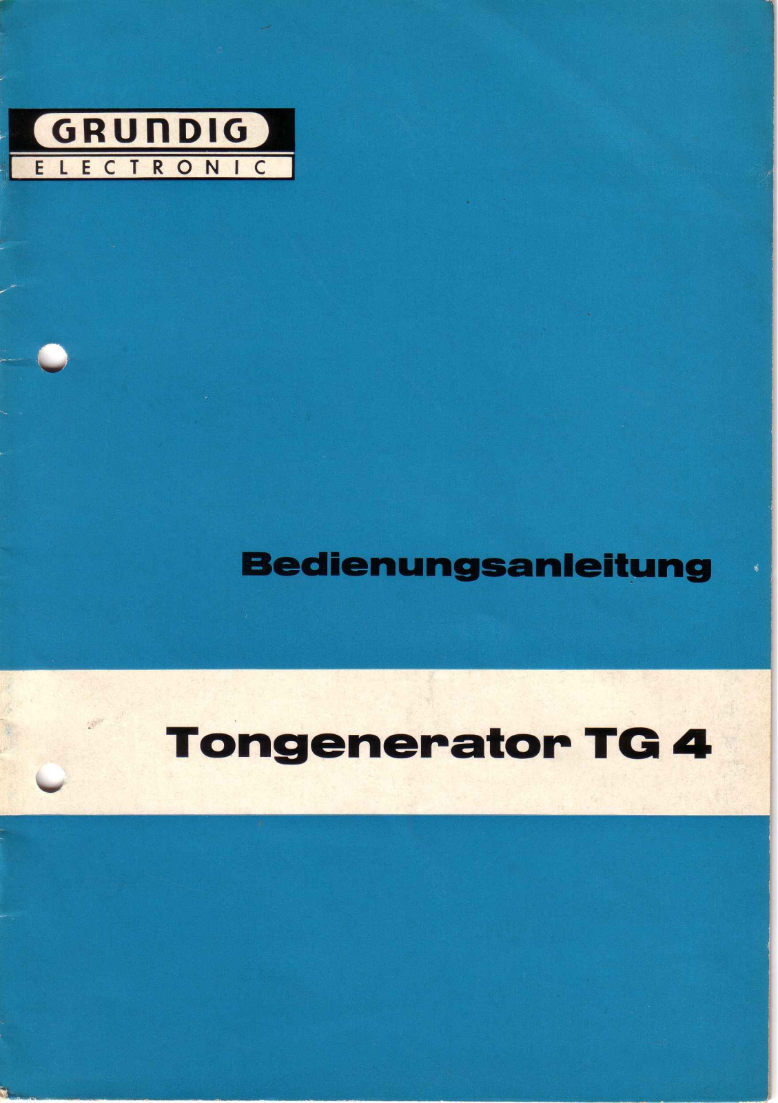 Grundig TG-4 Owners Manual