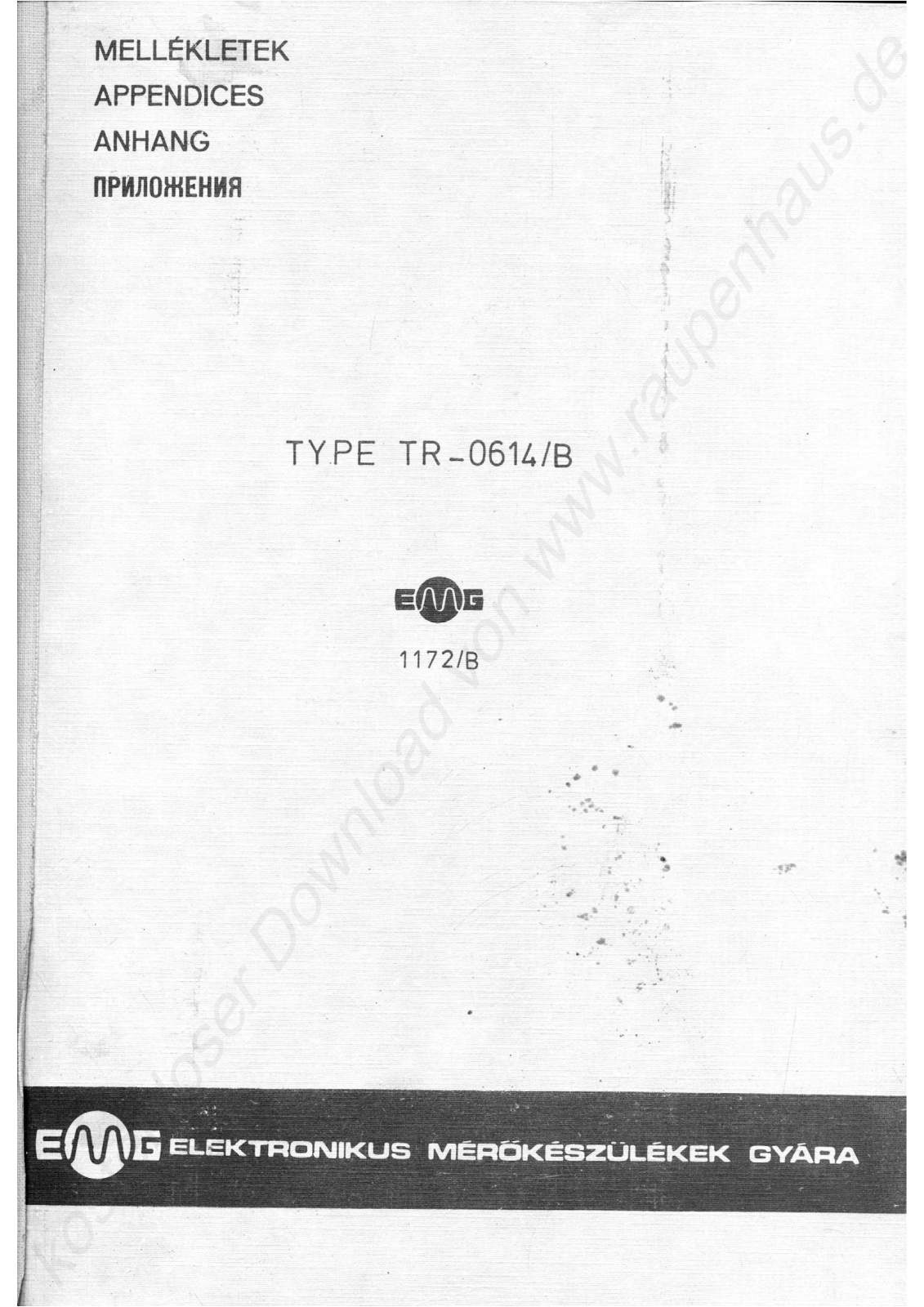 EMG TR-0614 User Manual