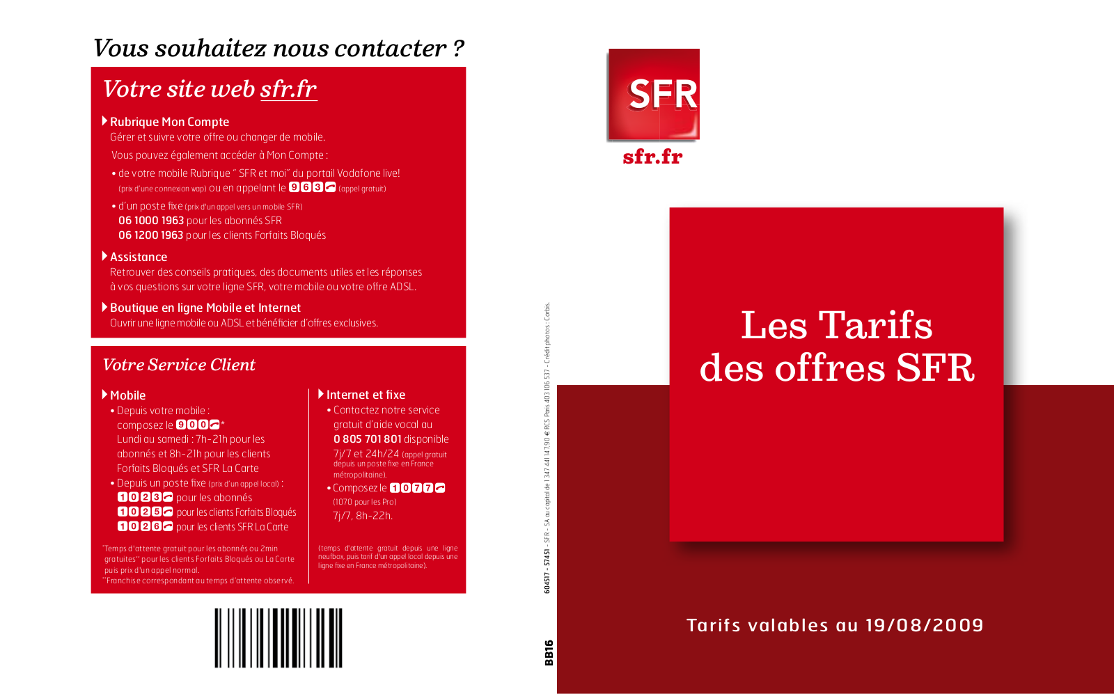 SFR Les Tarifs User Manual