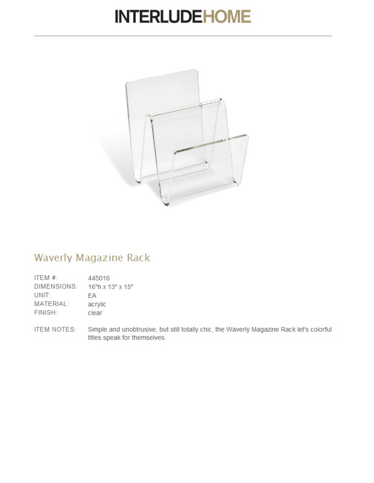 Interlude ILH1904 Specifications - ManualMachine.com