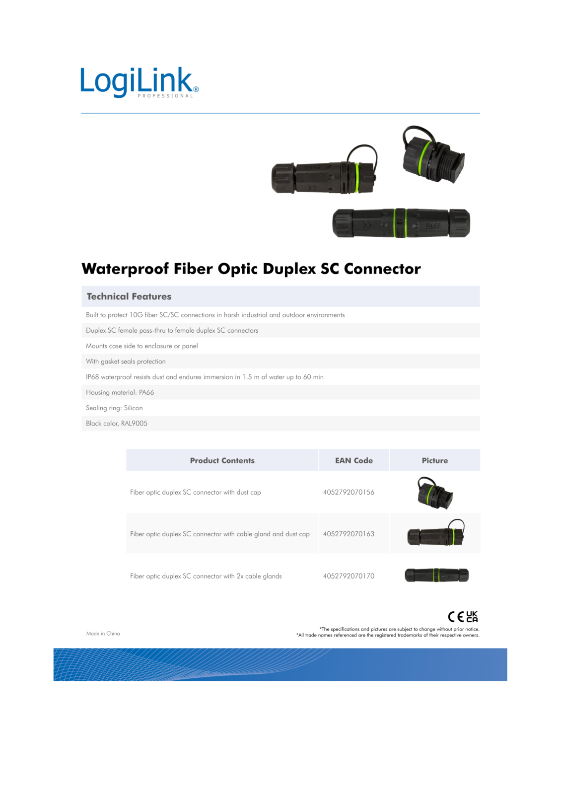 Logilink IWP-MDFOSCD-IPPAN, IWP-MDFOSCD-IPGL2, IWP-MDFOSCD-IPGL Datasheet