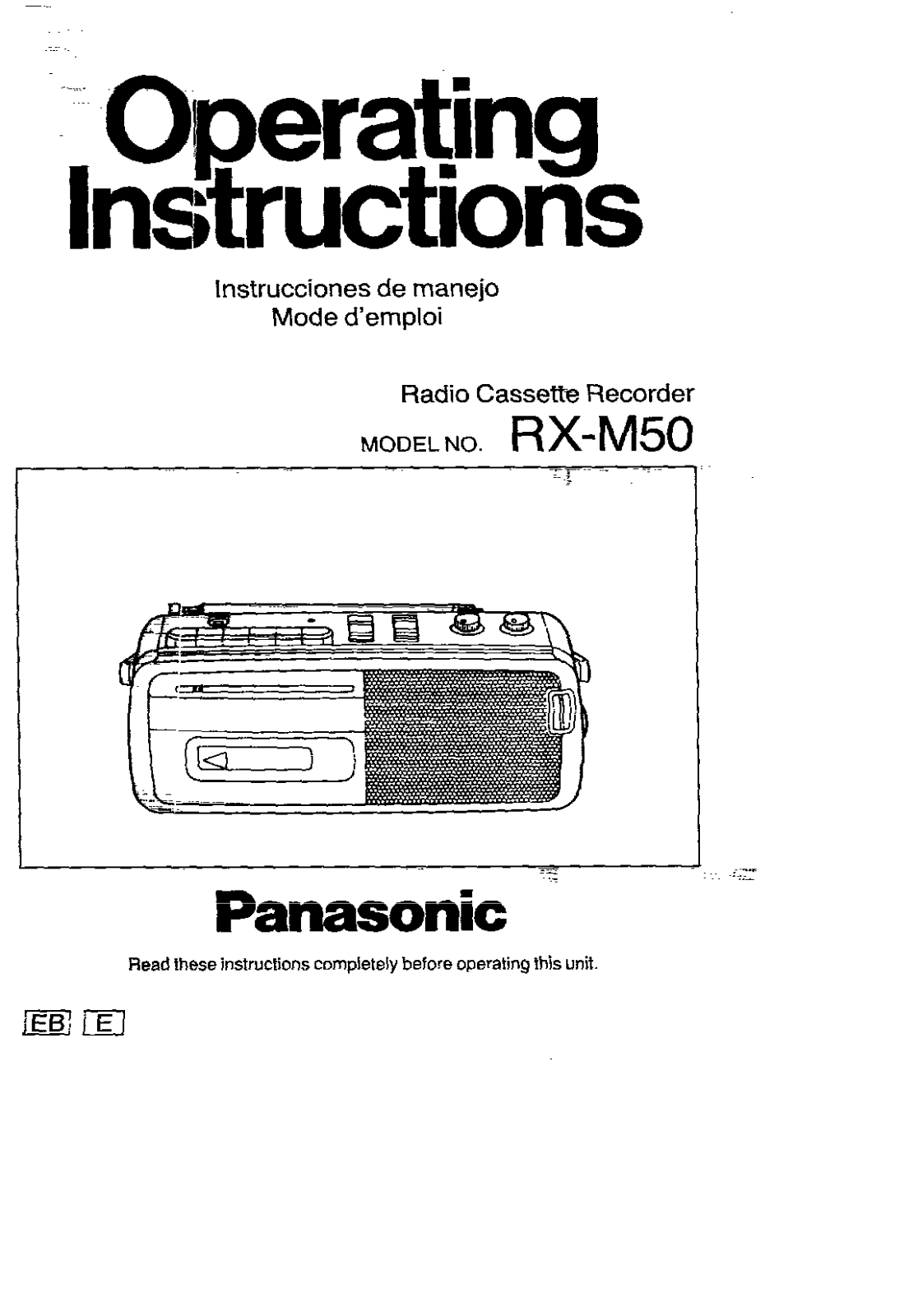 Panasonic RX-M50 User Manual