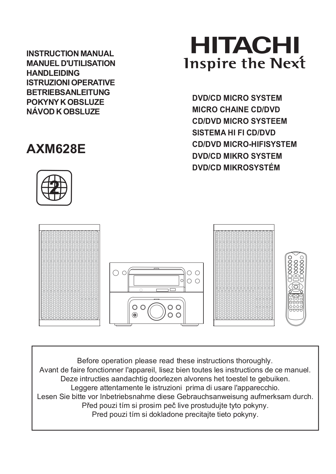 Hitachi AXM628E Instruction Manual