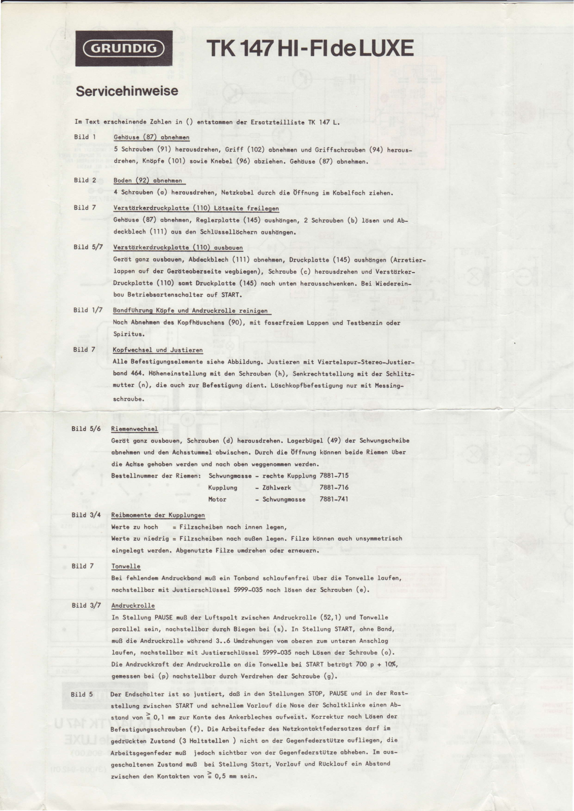 Grundig TK-147 Service Manual - ManualMachine.com