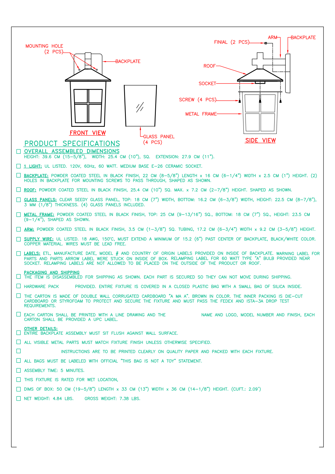 Foundstone™ MLWP3667 Specifications - ManualMachine.com