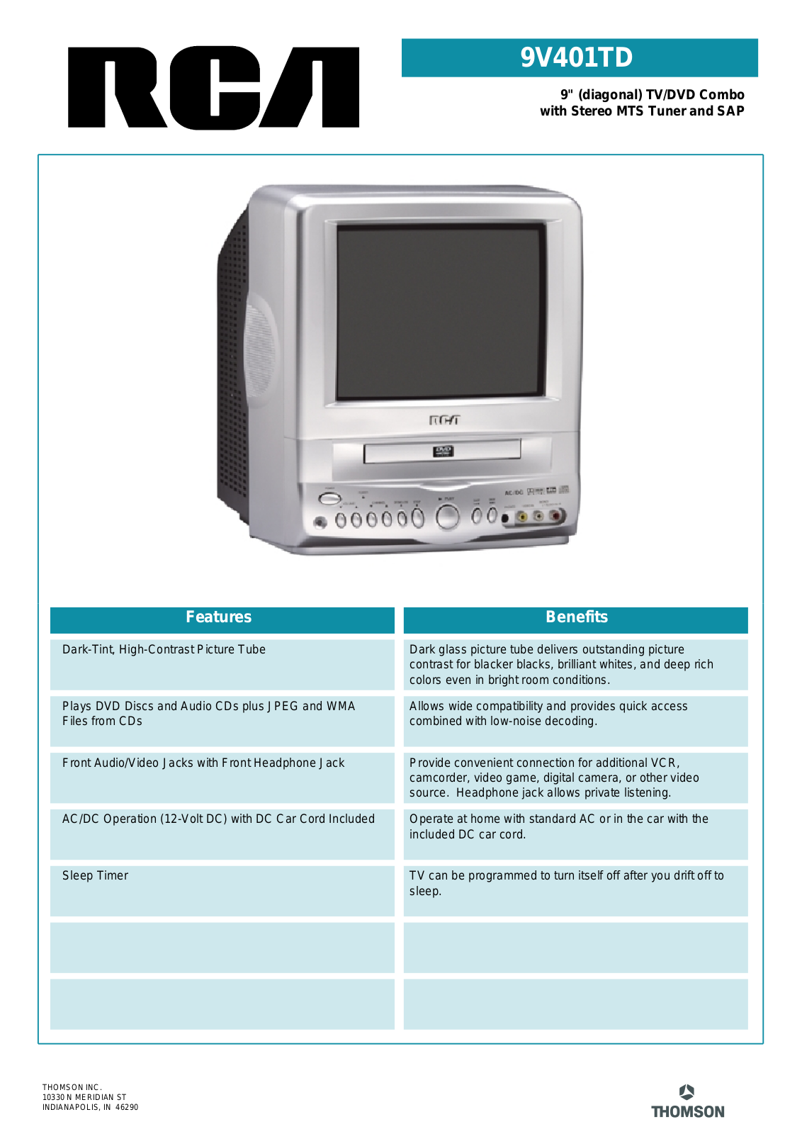 RCA 9V401TD User Manual