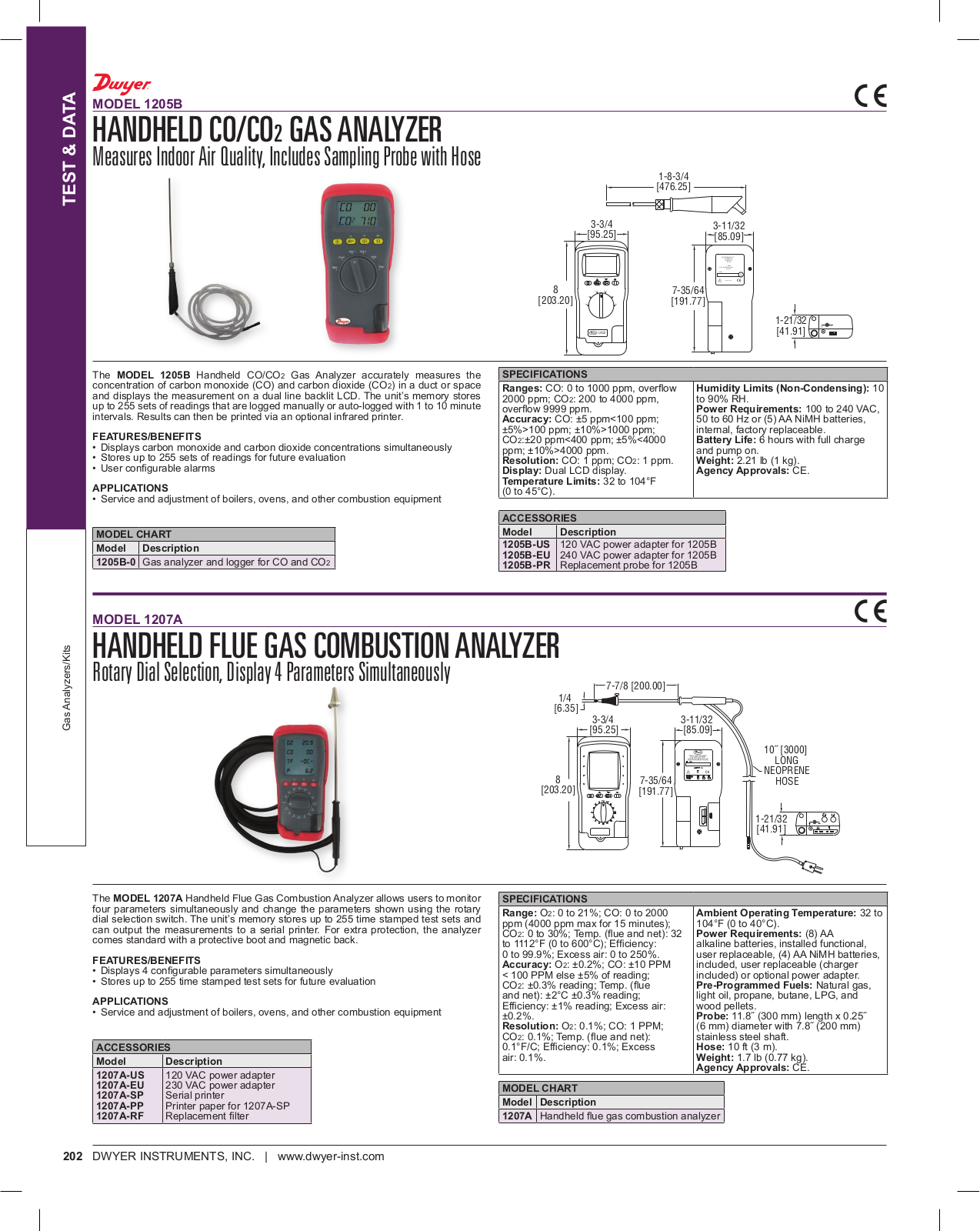 Dwyer Instruments 1207A Specifications