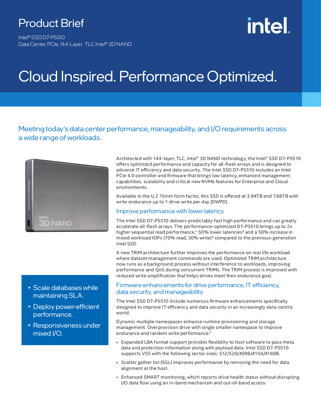 Intel SSDPF2KX076TZ01 User Manual